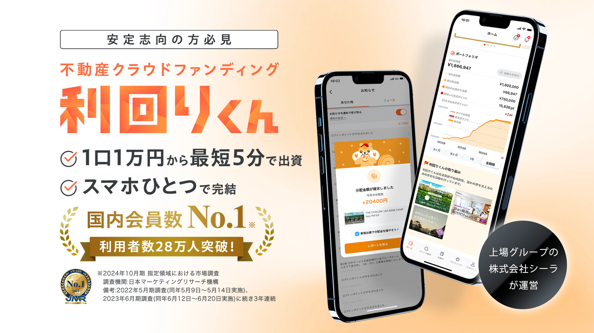安定思考の方必見 不動産クラウドファンディング 利回りくん